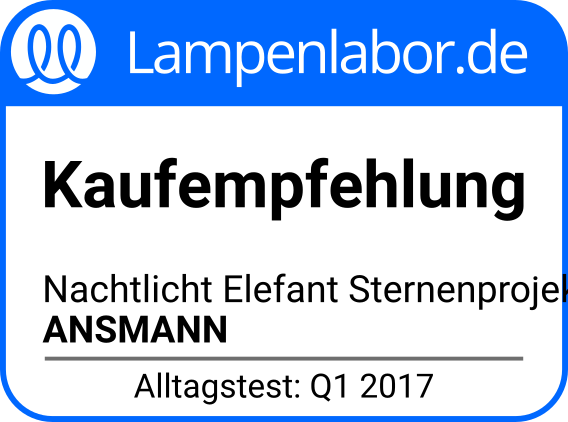 Lampenlabor Kaufempfehlung: ANSMANN Nachtlicht Elefant Sternenprojektor